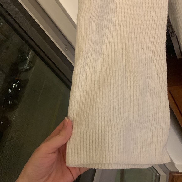 Gap Ruffle Mockneck Pullover Cream Sweater XL - Picture 2 of 4